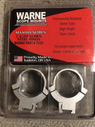 Warne Maxima Rimfire Rifle ST 30mm Rings