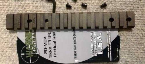 Warne Tikka T3 Rifle Tactical Rail 20MOA